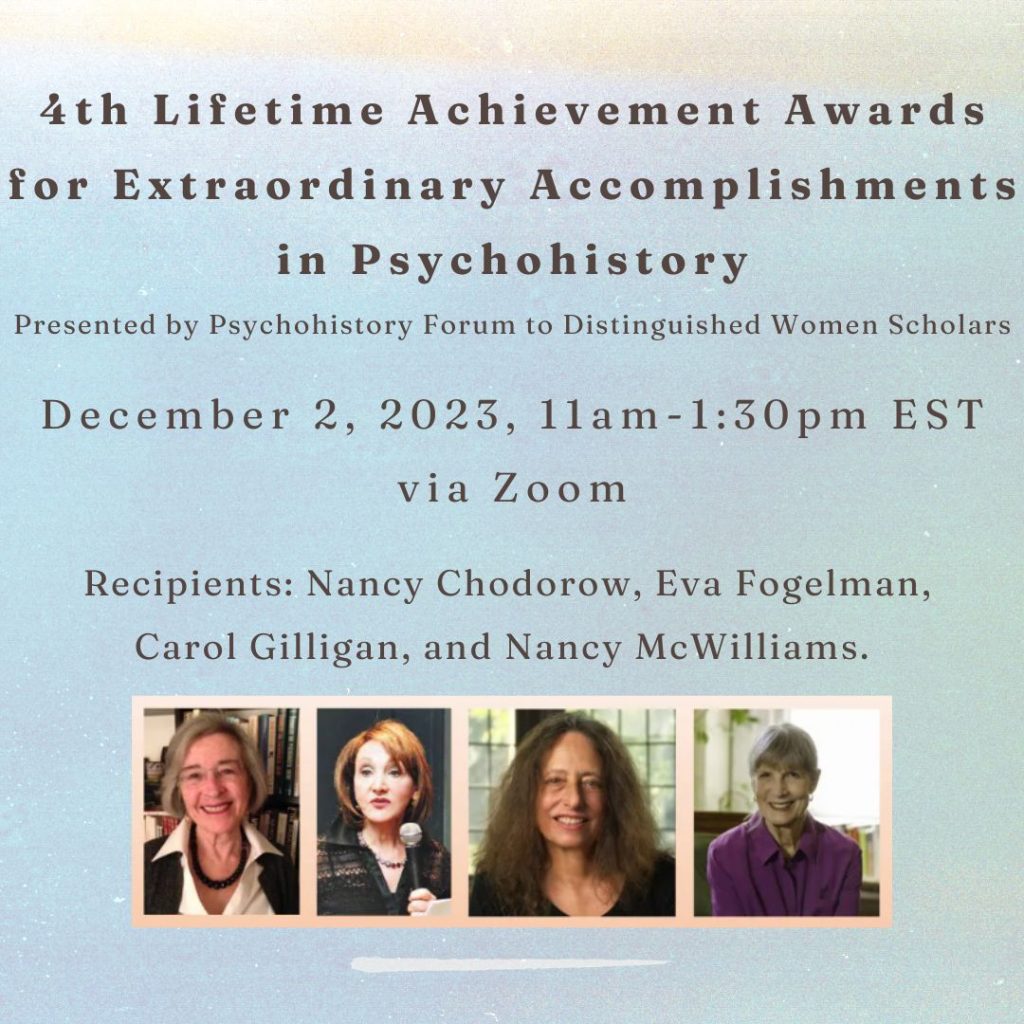 4th Lifetime Achievement Awards for Extraordinary Accomplishments in Psychohistory